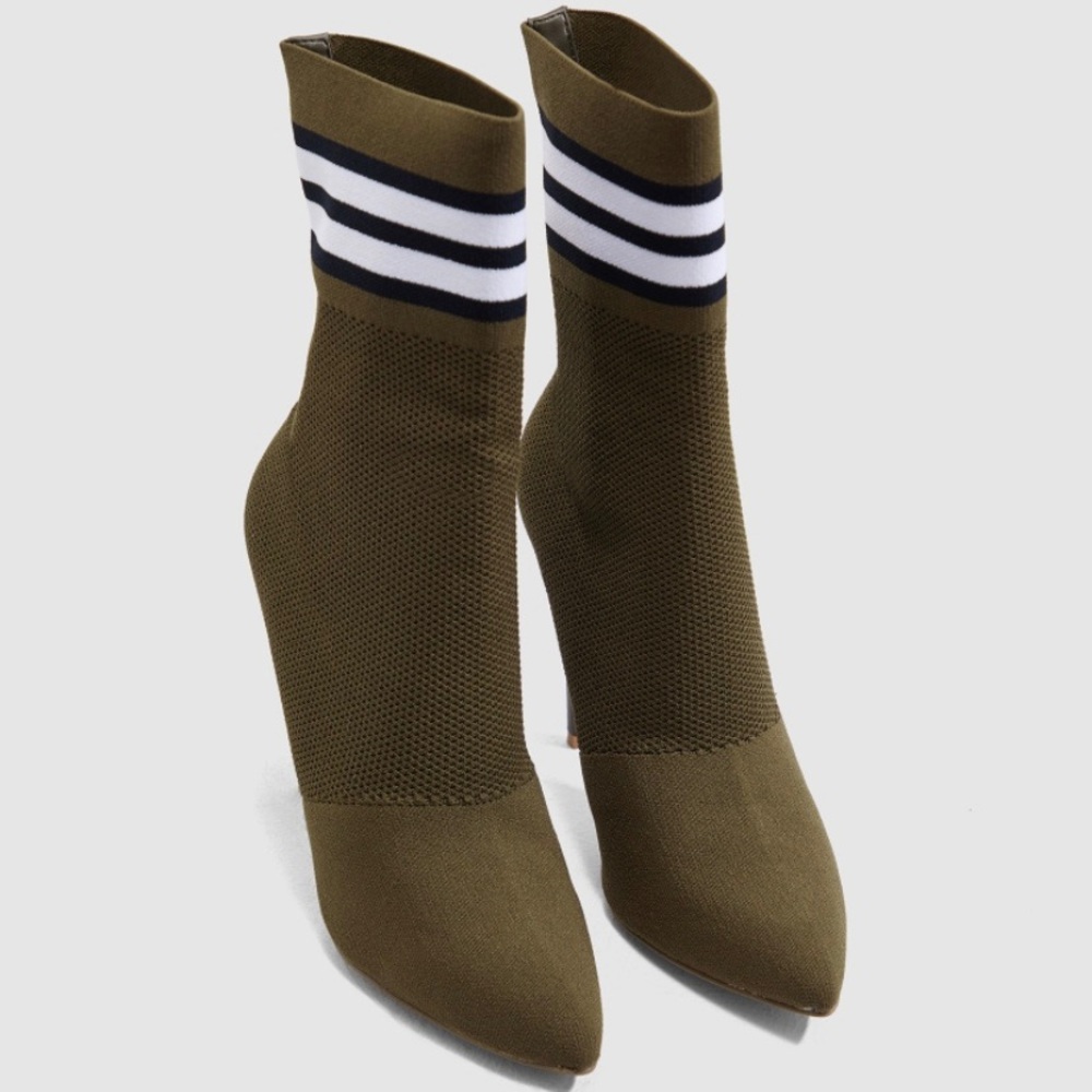 Steve Madden Century Sock Bootie in Olive